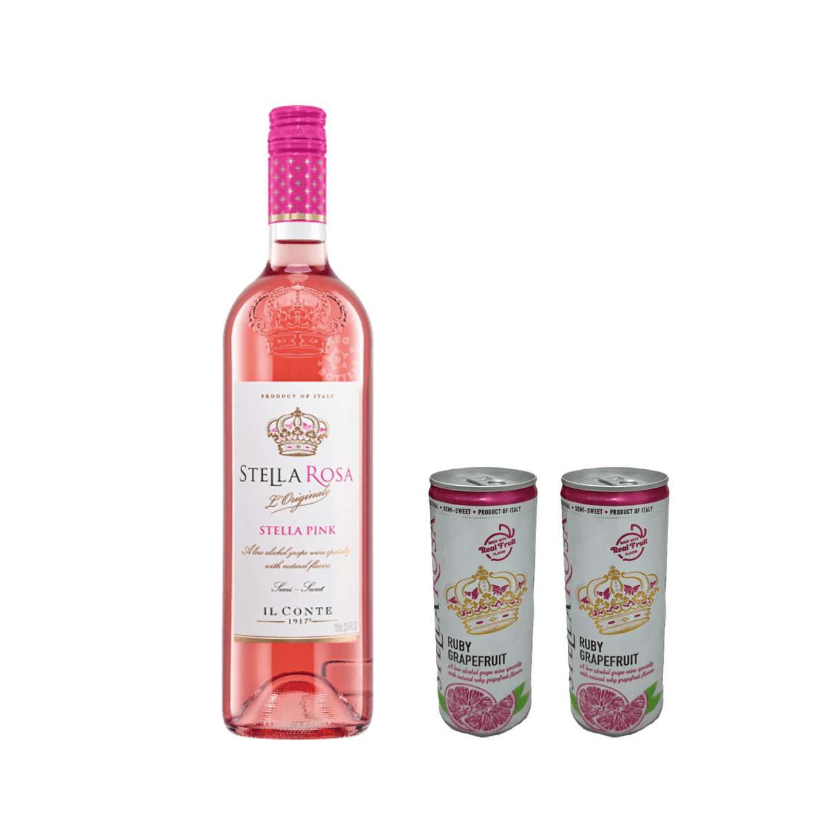 Stella Rosa Stella Pink & 2 Ruby Grapefruit Cans Combo Packs | Keg