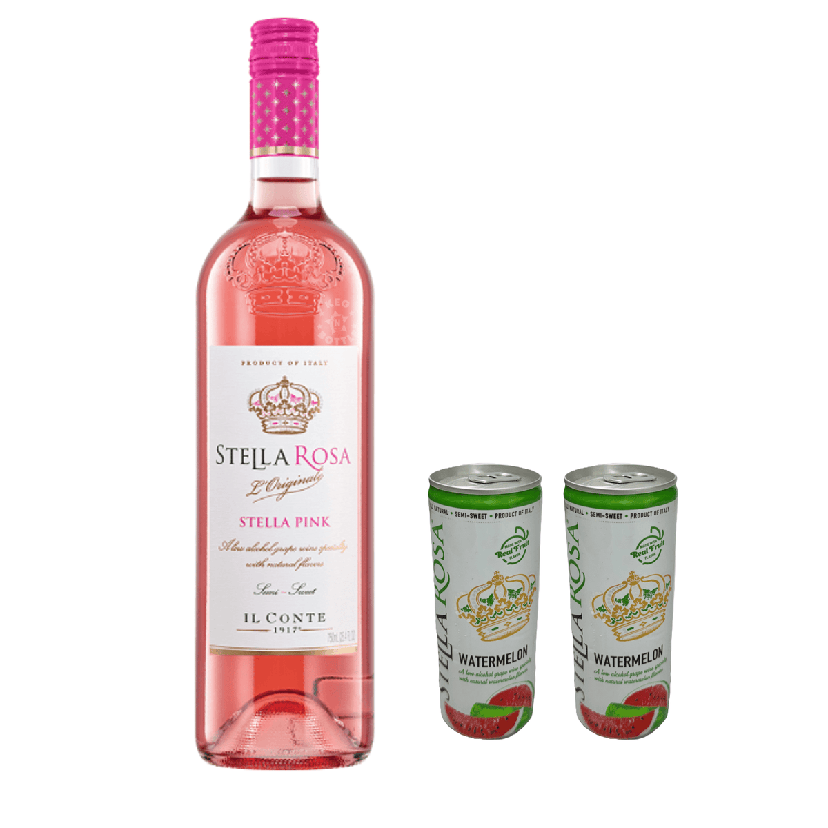 Stella Rosa Stella Pink & 2 Watermelon Cans Combo Pack | Keg N Bottle