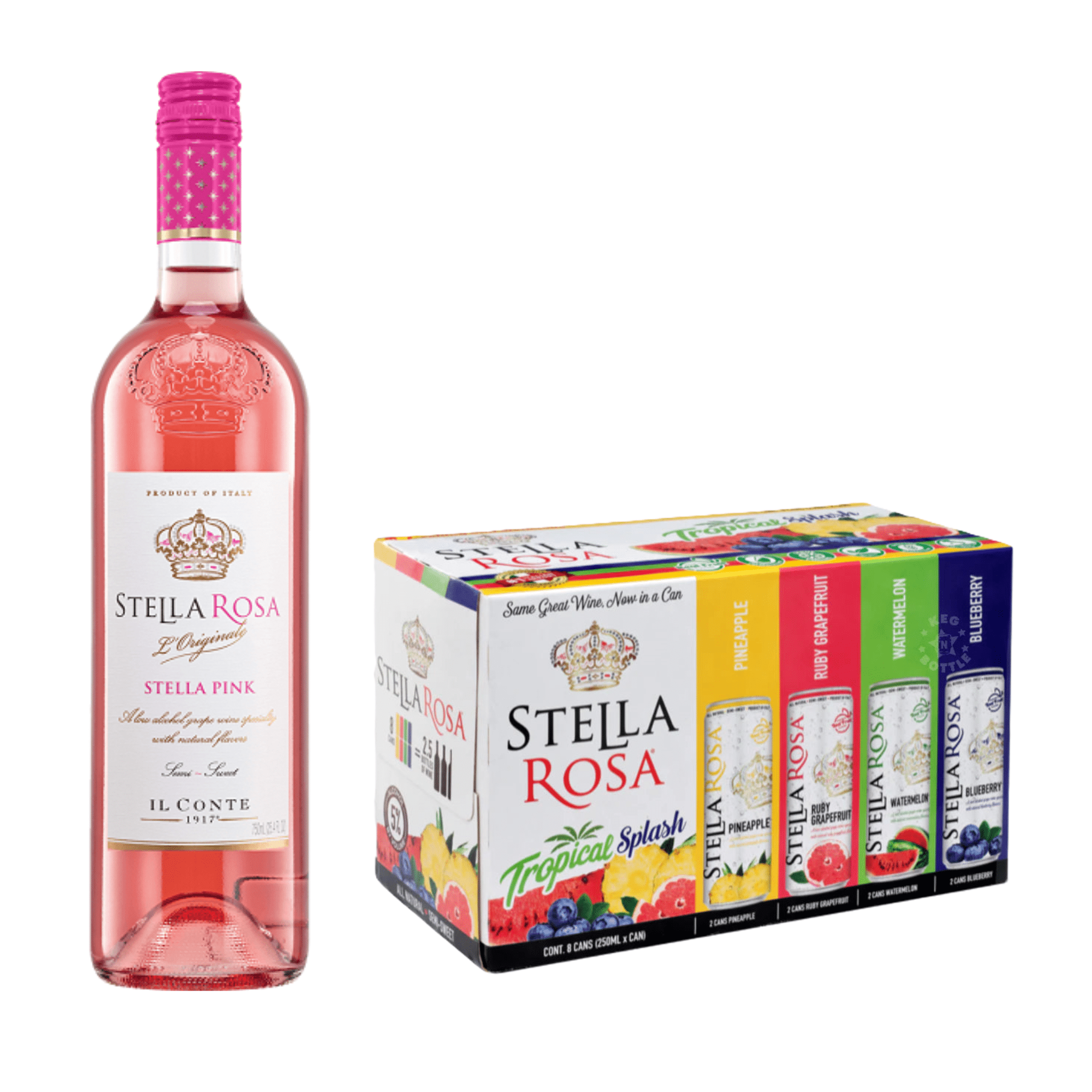 Stella Rosa Stella Pink & Tropical Splash Combo Pack - Keg N Bottle