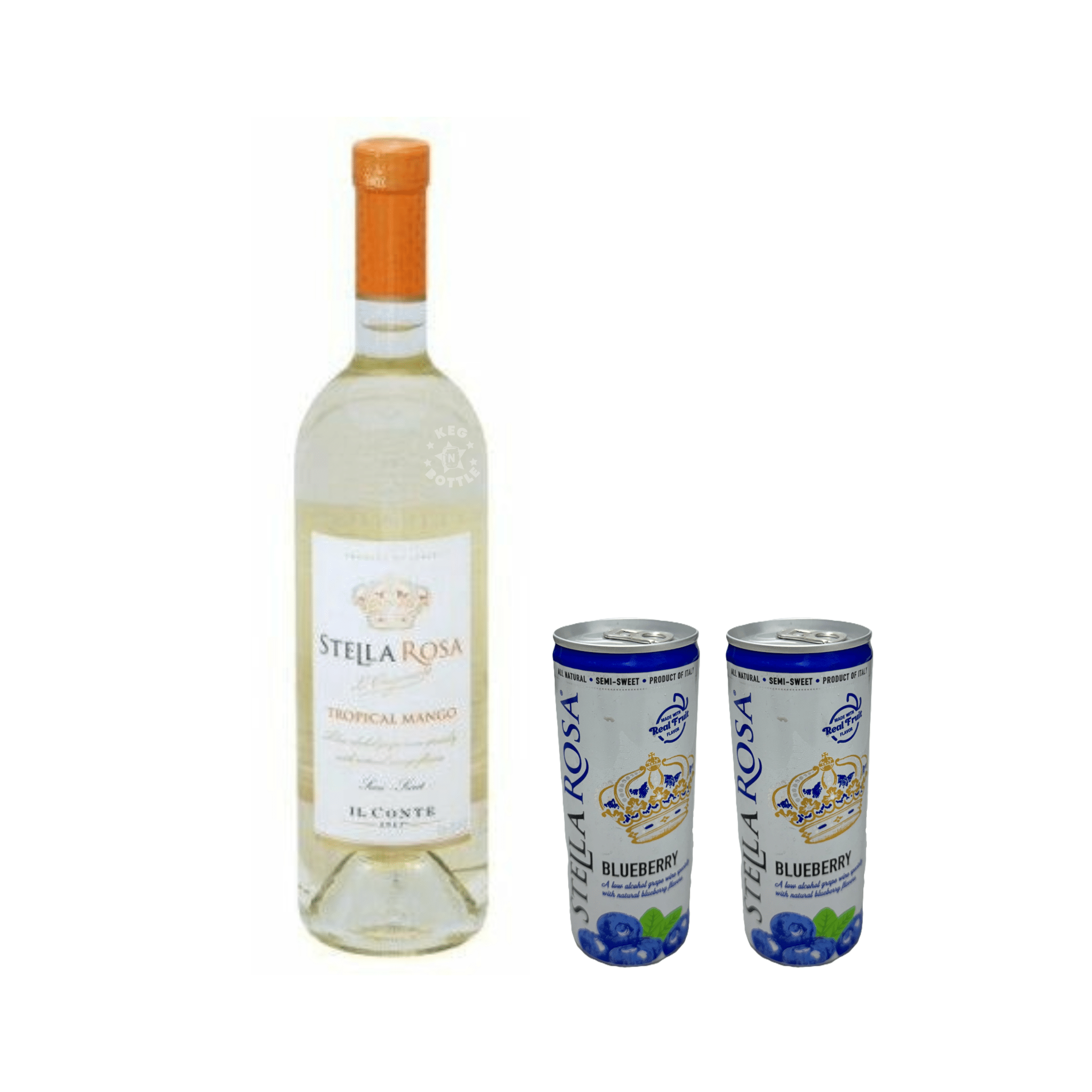Stella Rosa Tropical Mango & 2 Blueberry Cans Combo Pack - Keg N Bottle