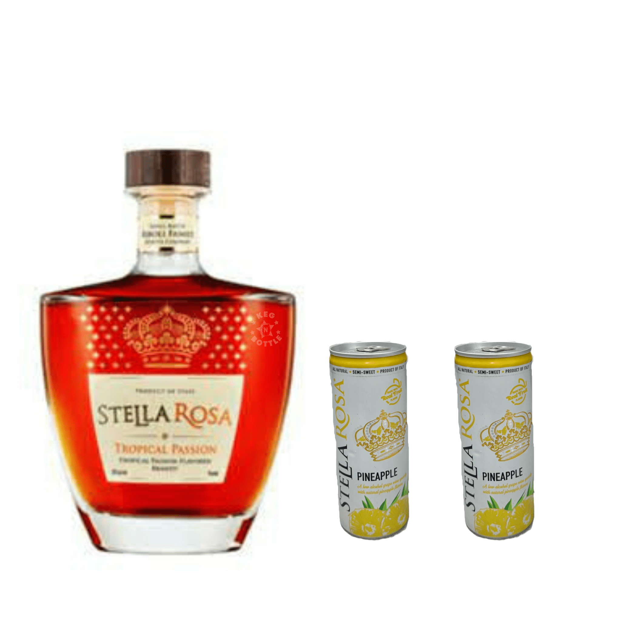 Stella Rosa Tropical Passion Brandy & 2 Pineapple Cans Combo Pack - Keg N Bottle