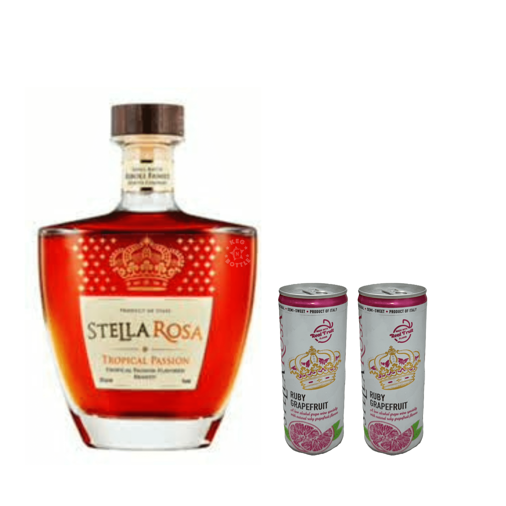 Stella Rosa Tropical Passion Brandy & 2 Ruby Grapefruit Cans Combo Pack - Keg N Bottle