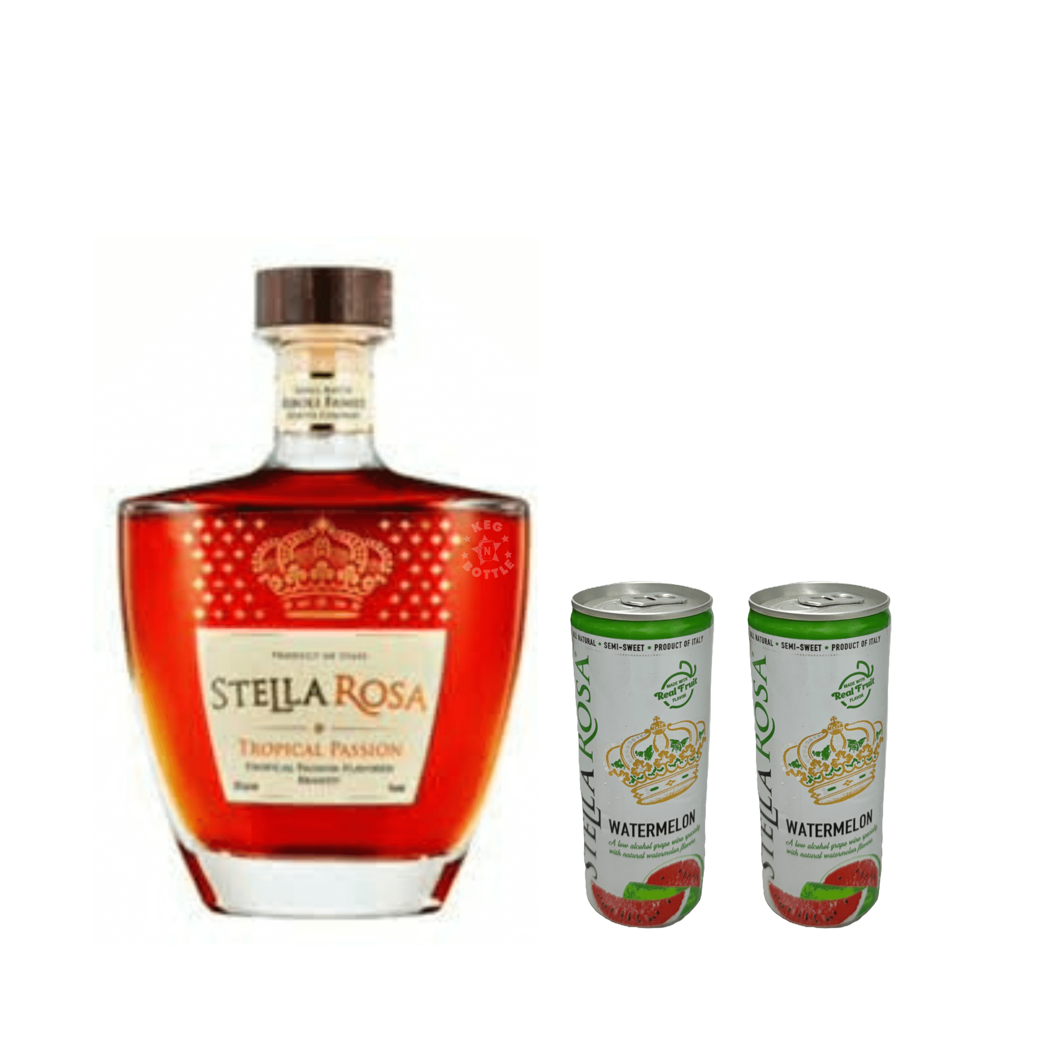 Stella Rosa Tropical Passion Brandy & 2 Watermelon Cans Combo Pack - Keg N Bottle