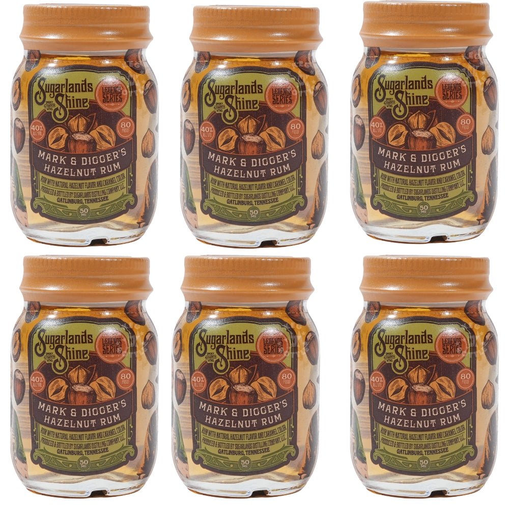 Sugarlands Shine Mark & Digger's Hazelnut Rum (6 x 50 ml) | Keg N Bottle