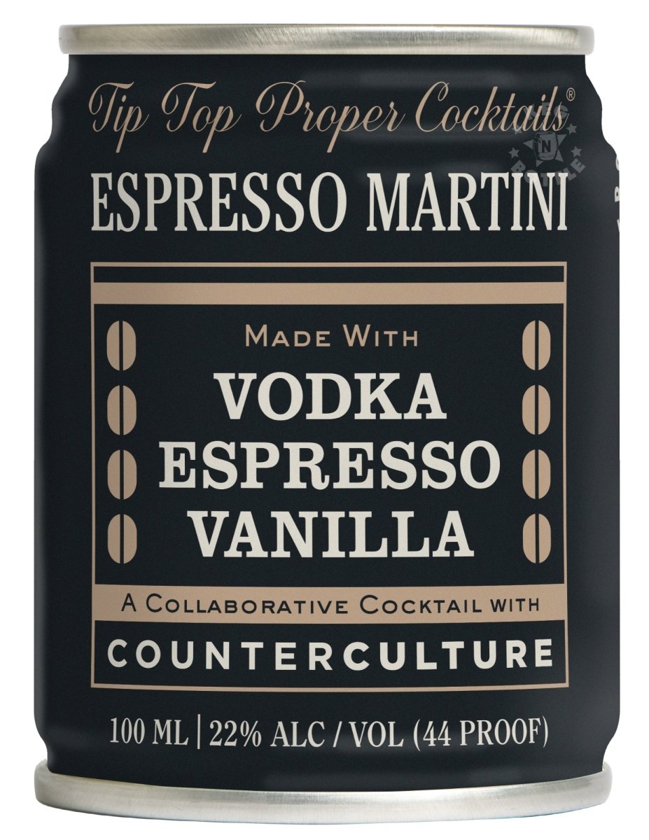 Tip Top Espresso Martini Cocktail - 12 Pack (100 ml) Back