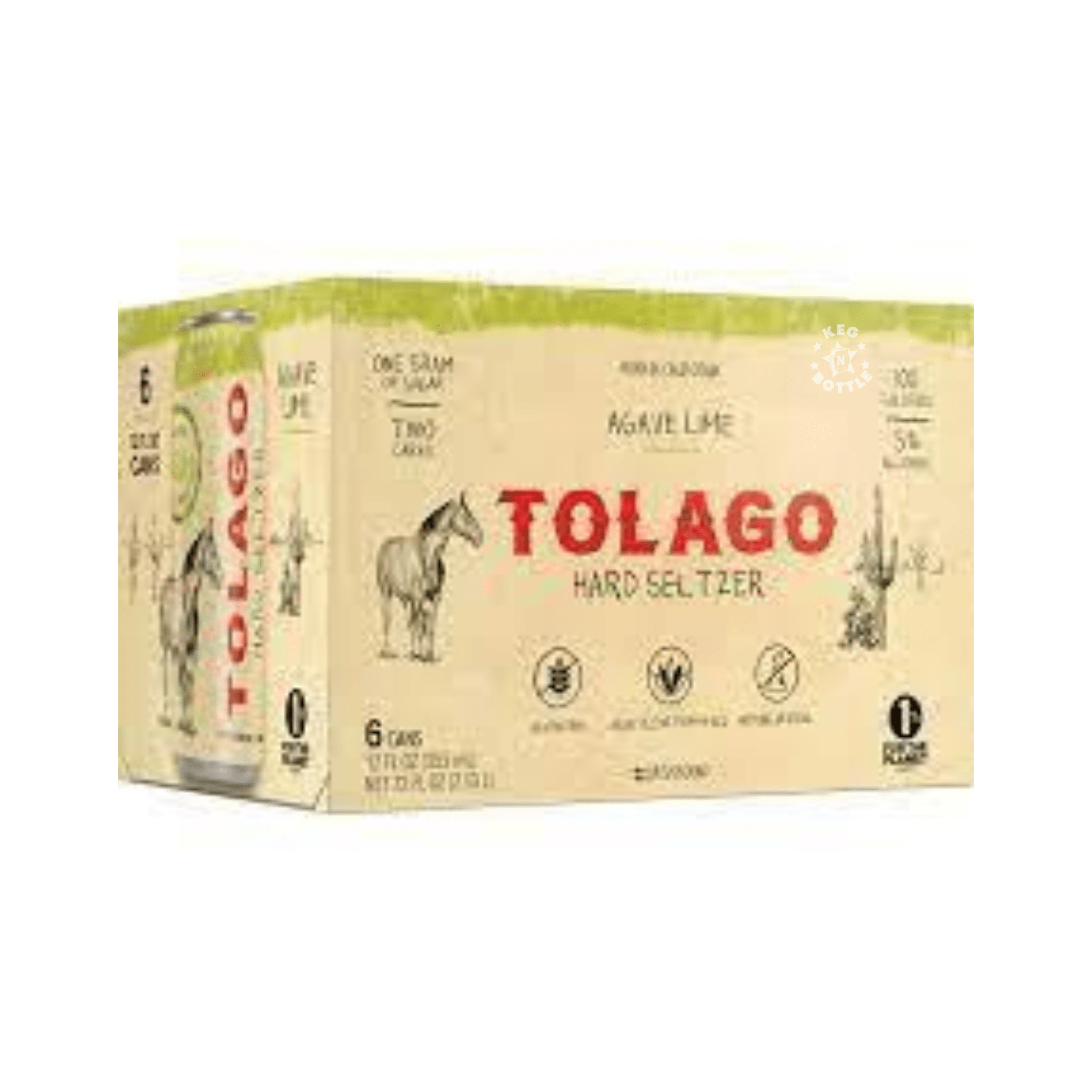 Tolago Agave Lime Hard Seltzer (6 Pack) - Keg N Bottle