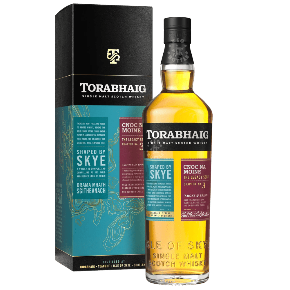 Torabhaig Cnoc Na Moine Chapter No. 3 peated single malt Scotch whisky bottle with gift box 750ml