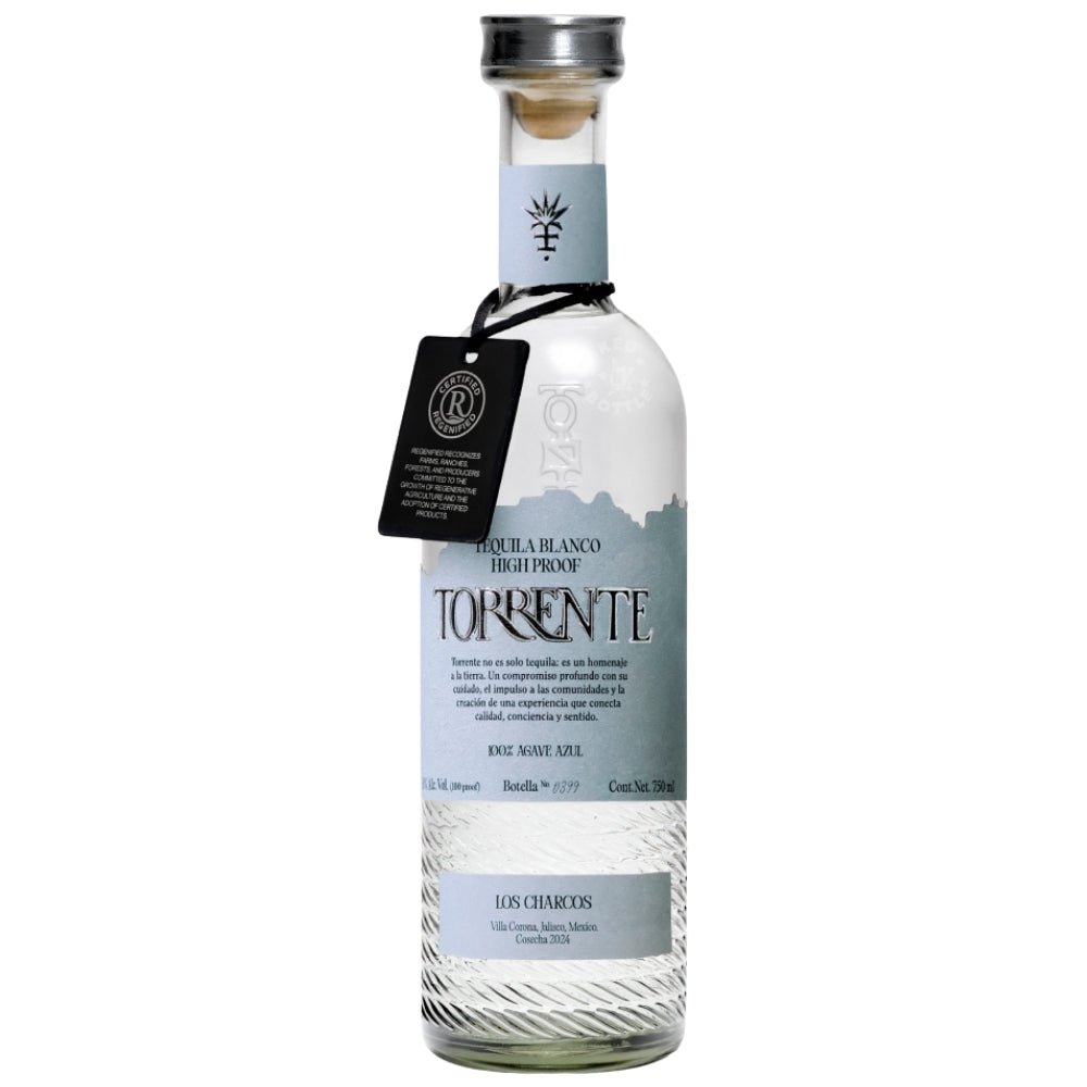 Torrente Tequila High Proof 50% regenerative tequila bottle 750mL
