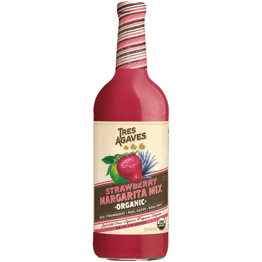 Tres Agaves Organic Strawberry Margarita Mix (1 L) | Keg N Bottle