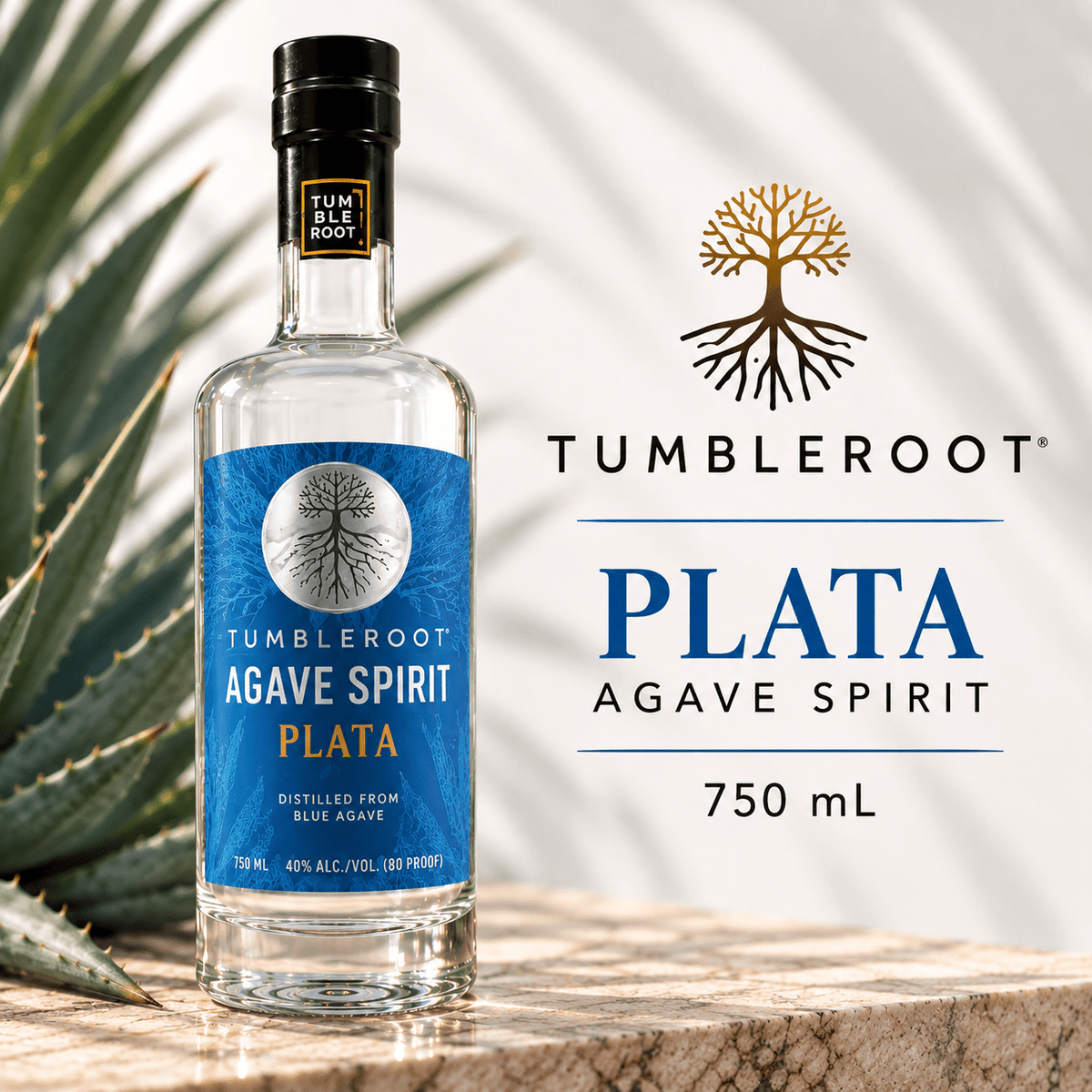 Tumbleroot Plata Agave Spirit (750 mL) | Keg N Bottle