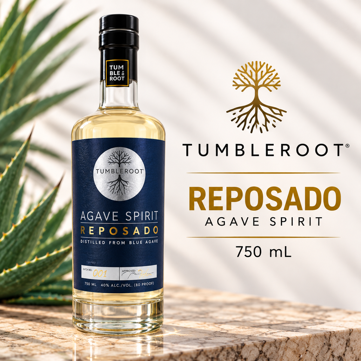 Tumbleroot Reposado Agave Spirit (750 mL)
