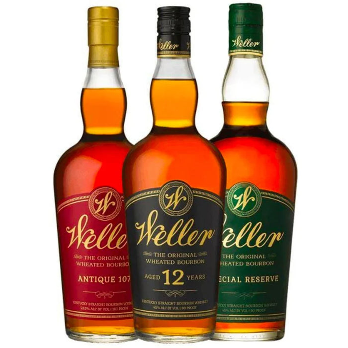 Weller Bourbon Whiskey Combo Pack (2x750 ml 1x700ml)