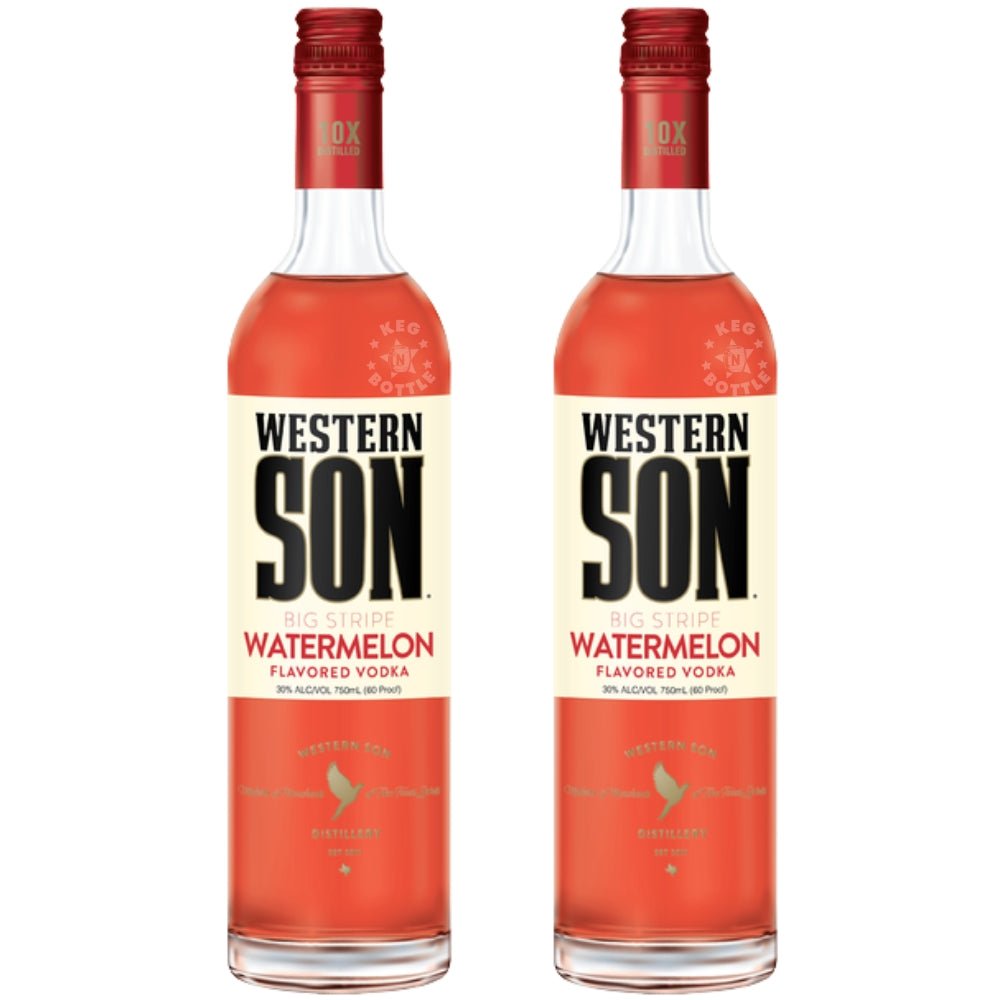 Western Son Watermelon flavored vodka 2 pack bottles 750ml