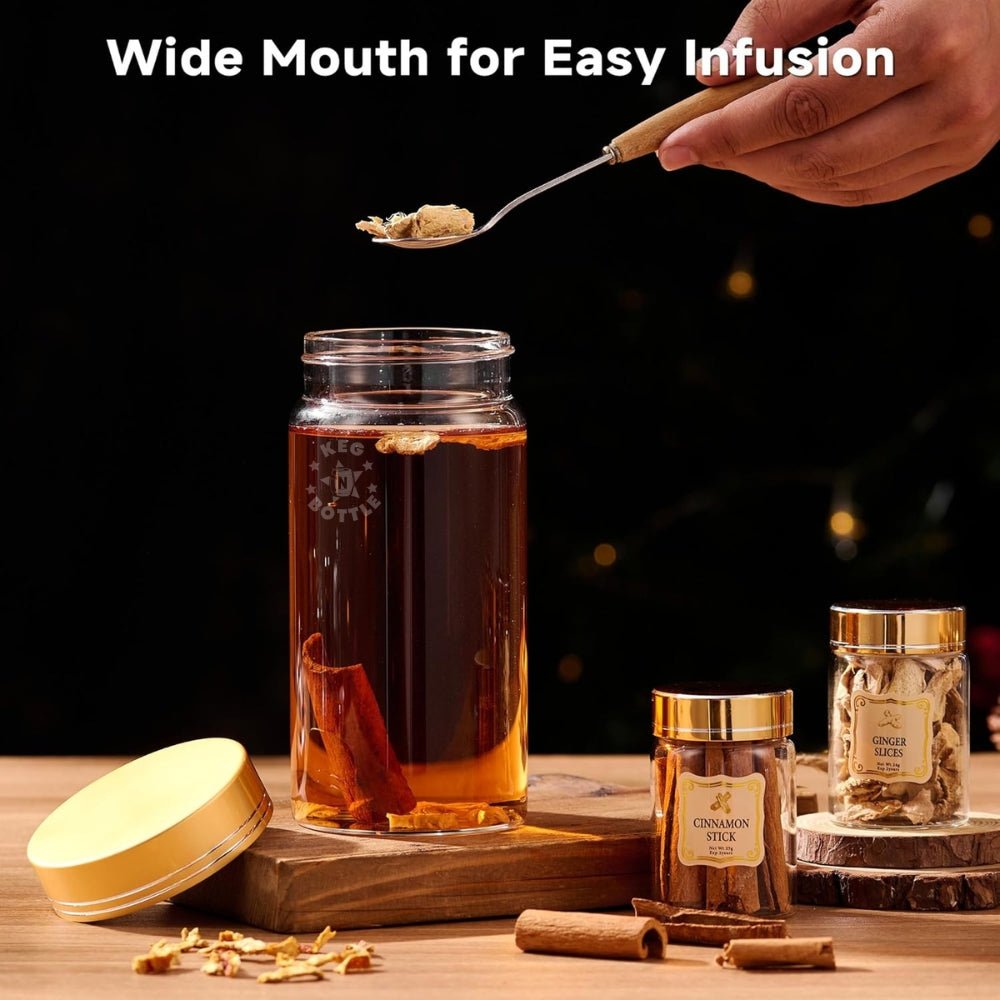 whiskey infusion kit gift set with botanicals decanter glass and infusion jar 4