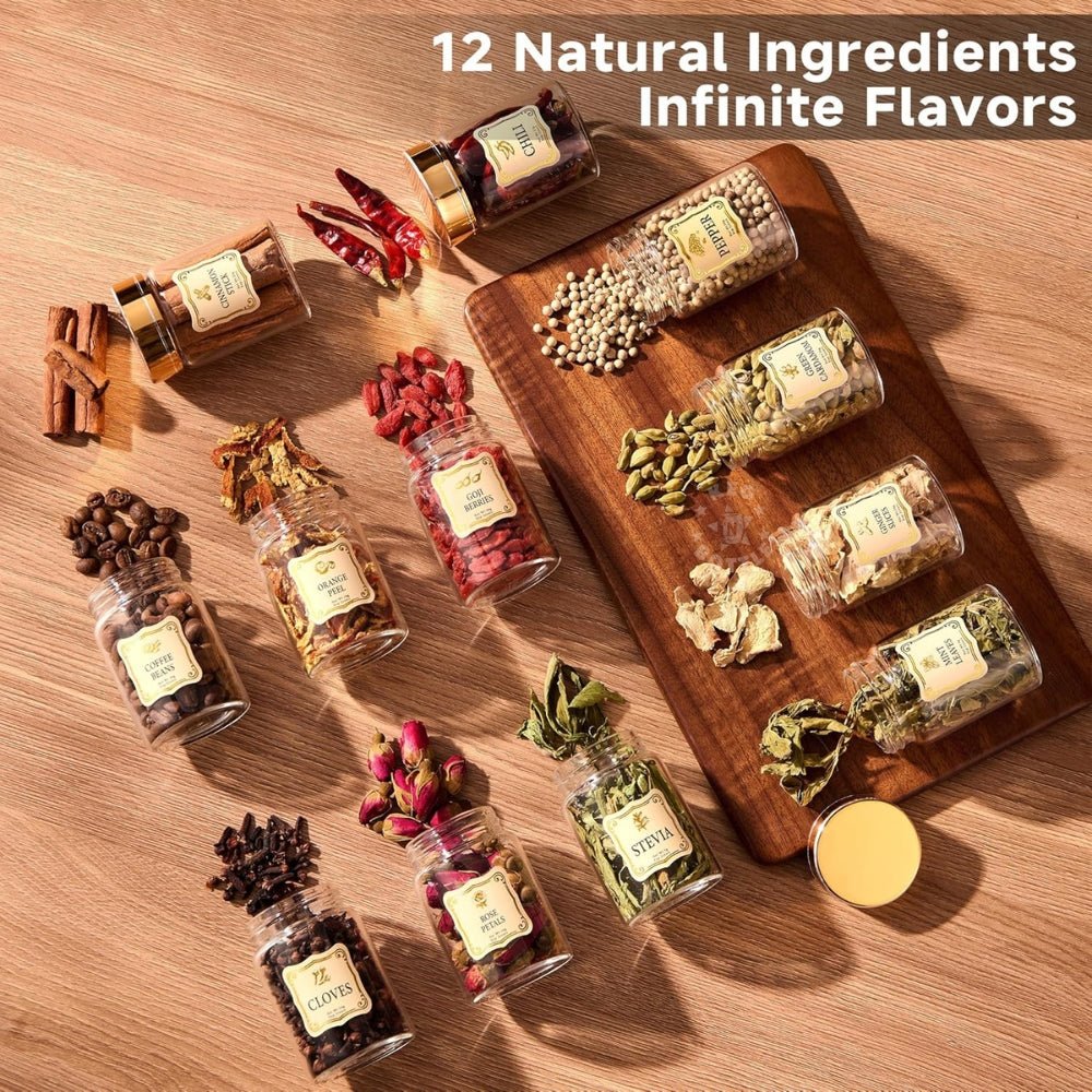 whiskey infusion kit gift set with botanicals decanter glass and infusion jar 3