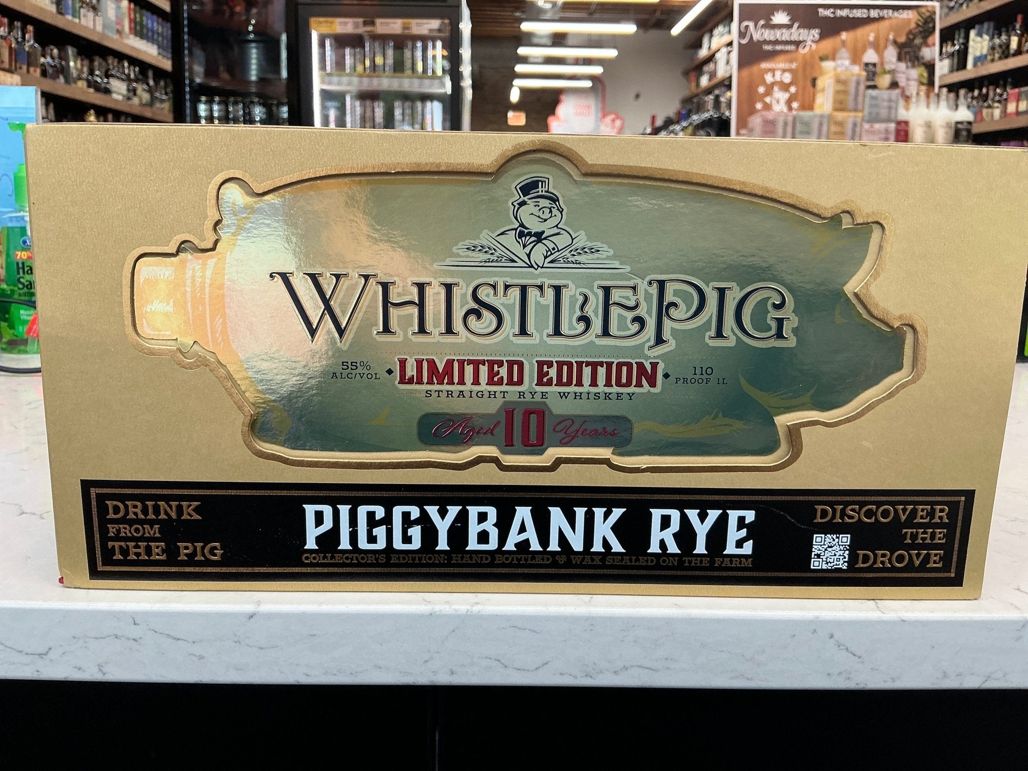 WhistlePig Limited Edition 10 Years Aged Gold Edition Piggybank Rye (1L) | Keg N Bottle
