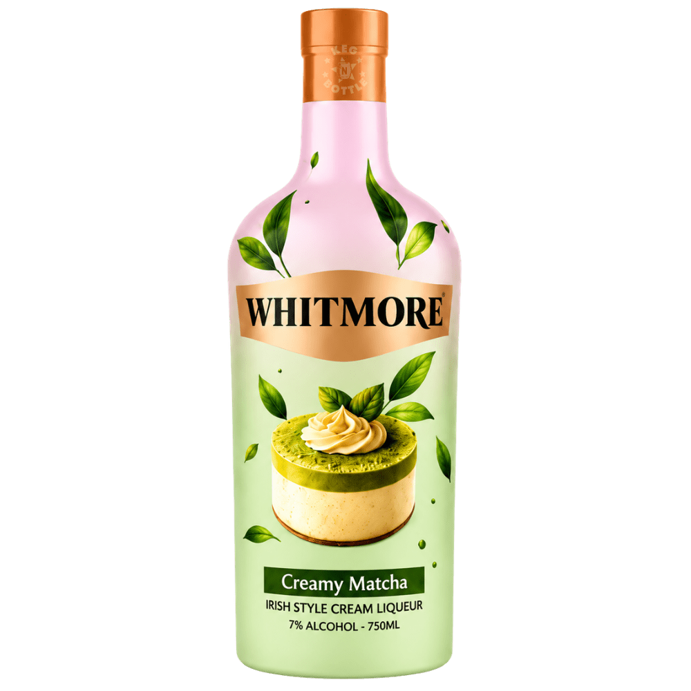 Whitmore Creamy Matcha Irish Style Cream Liqueur 750mL bottle with matcha green tea and cream