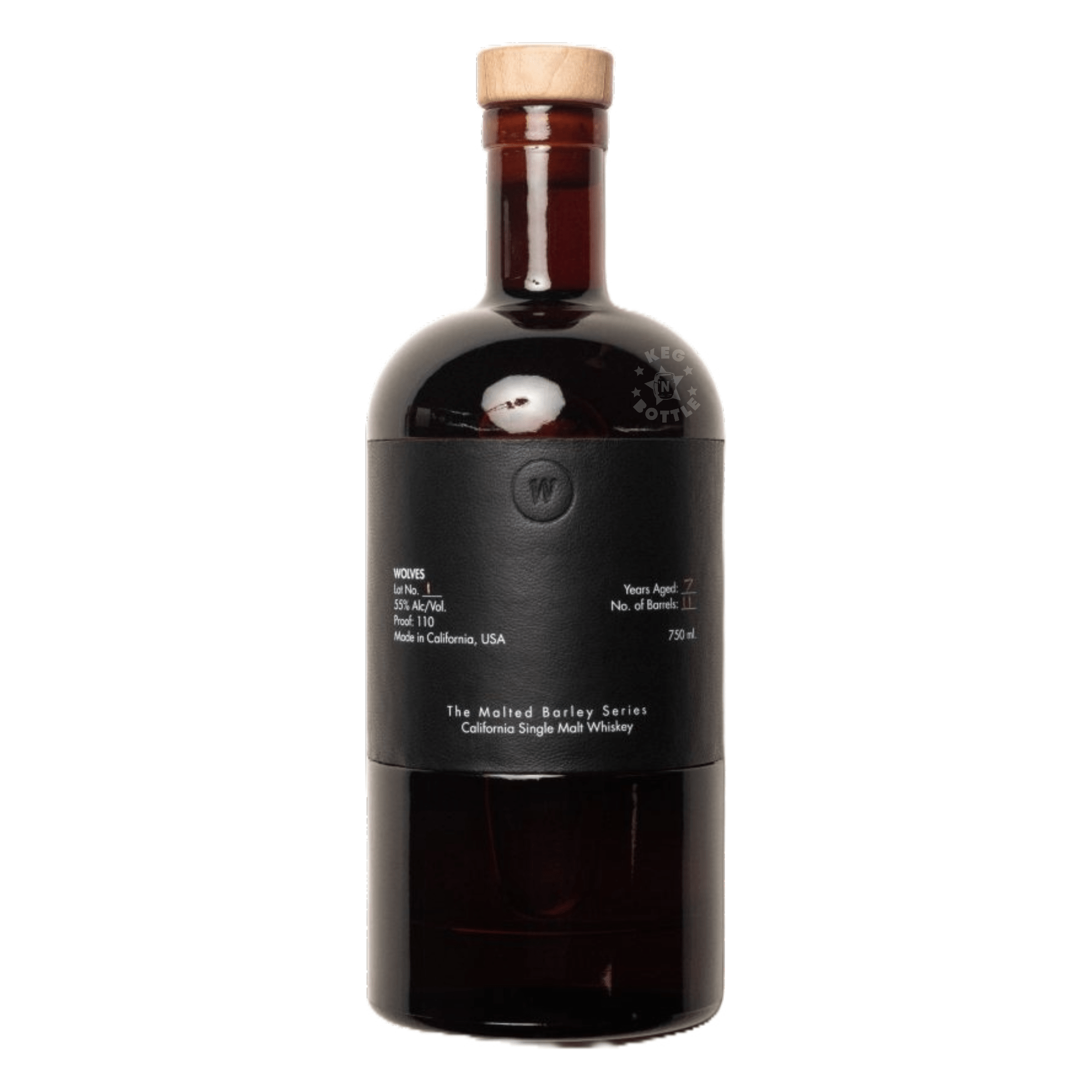 Wolves The Malted Barley Series Black Leather 7 Year Single Malt (750 ml) | Keg N Bottle