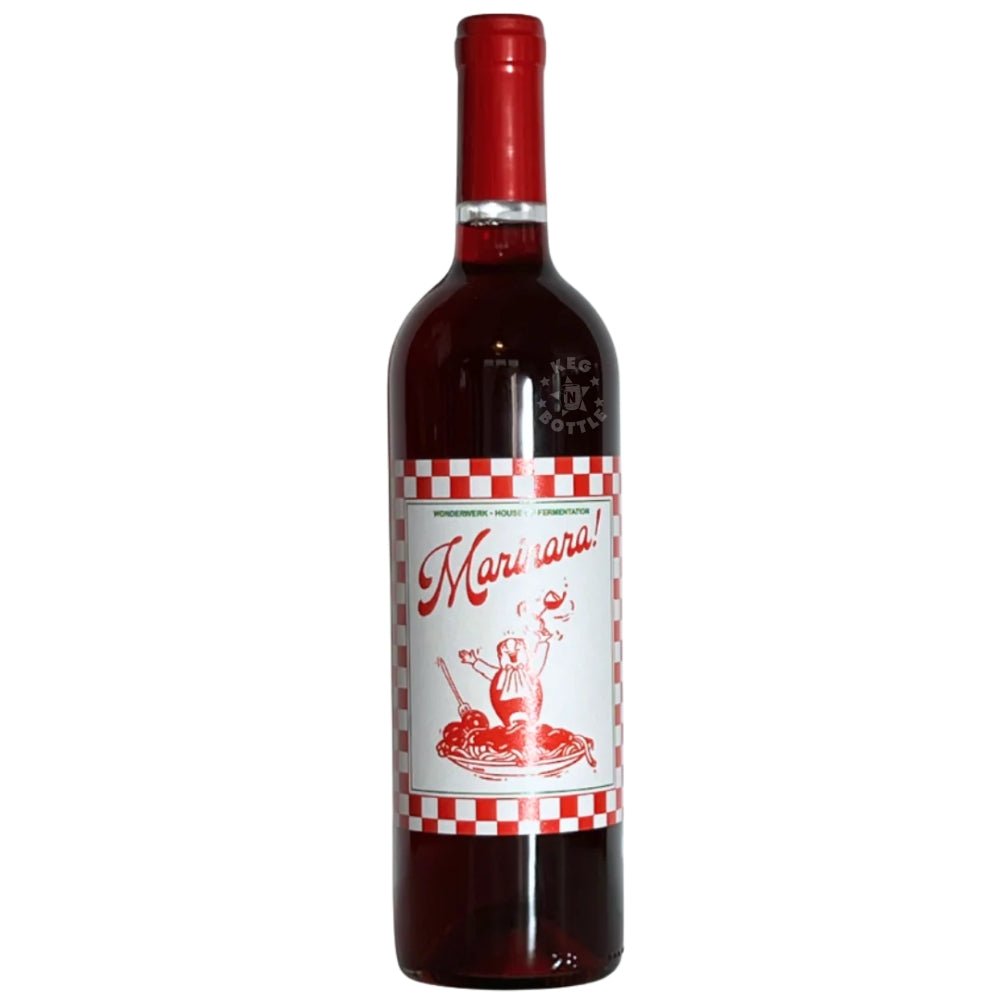 Wonderwerk Marinara Red Wine California 750 ml bottle with playful label