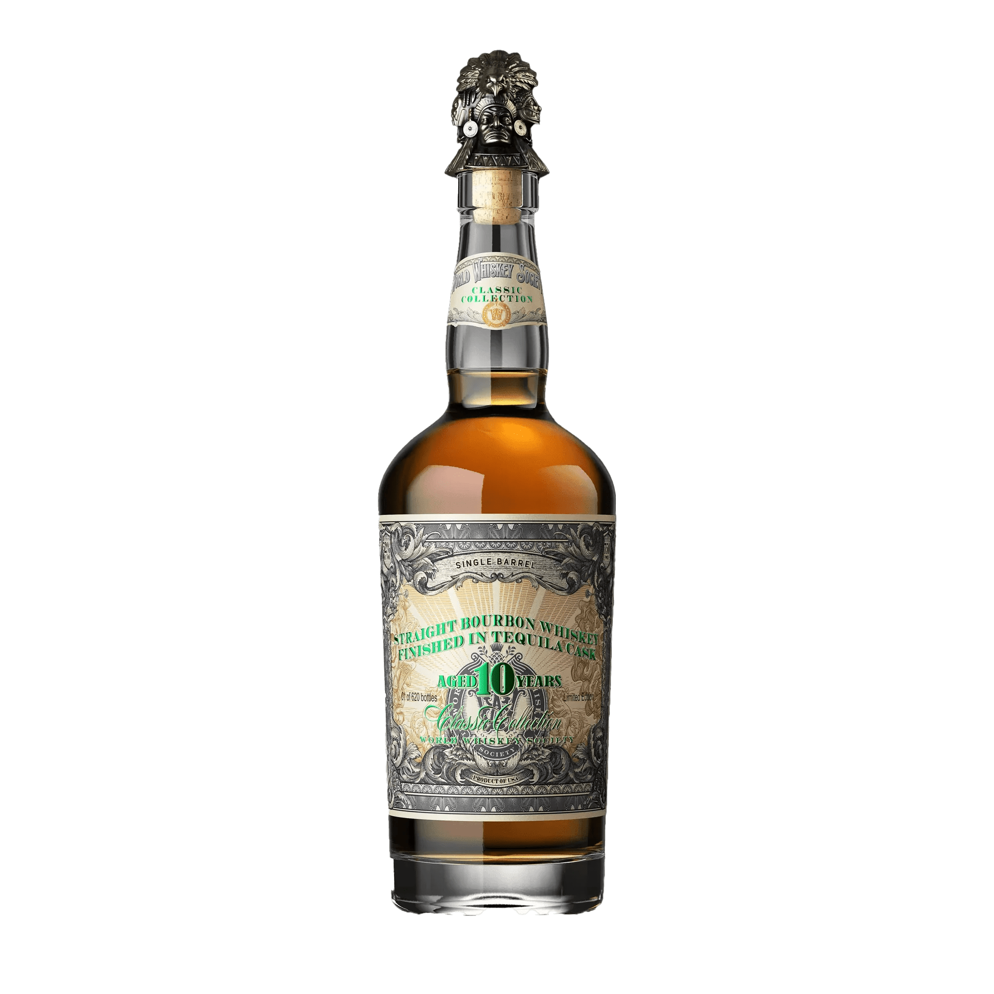World Whiskey Society 10 Year Tequila Cask Bourbon Whiskey (750mL) | Keg N Bottle