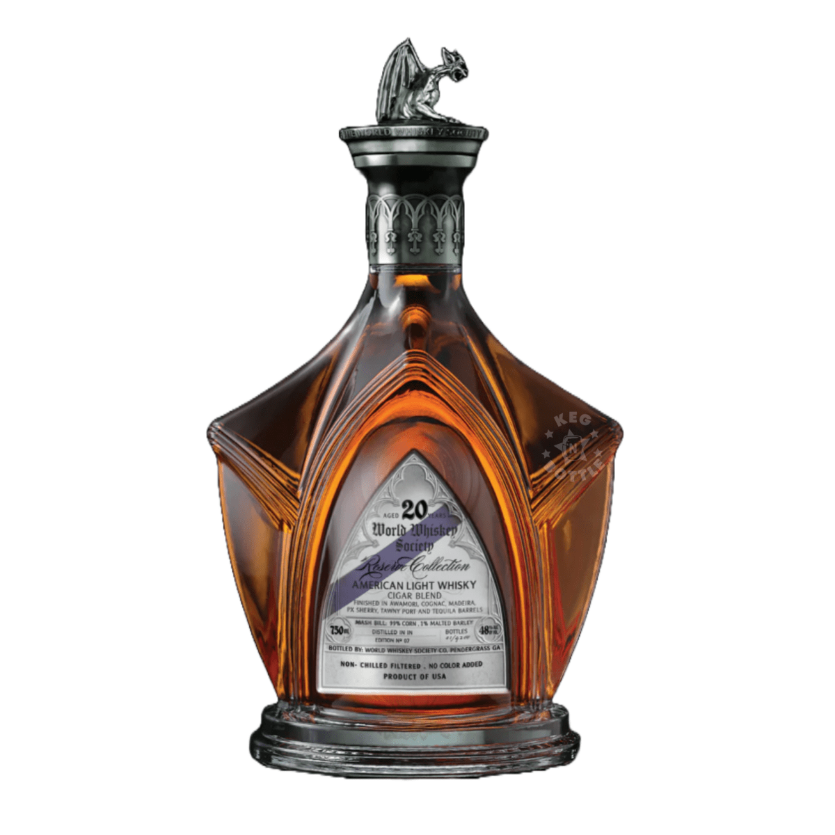 World Whiskey Society 20 Year Cigar Blend American Light Whisky (750 ml) | Keg N Bottle