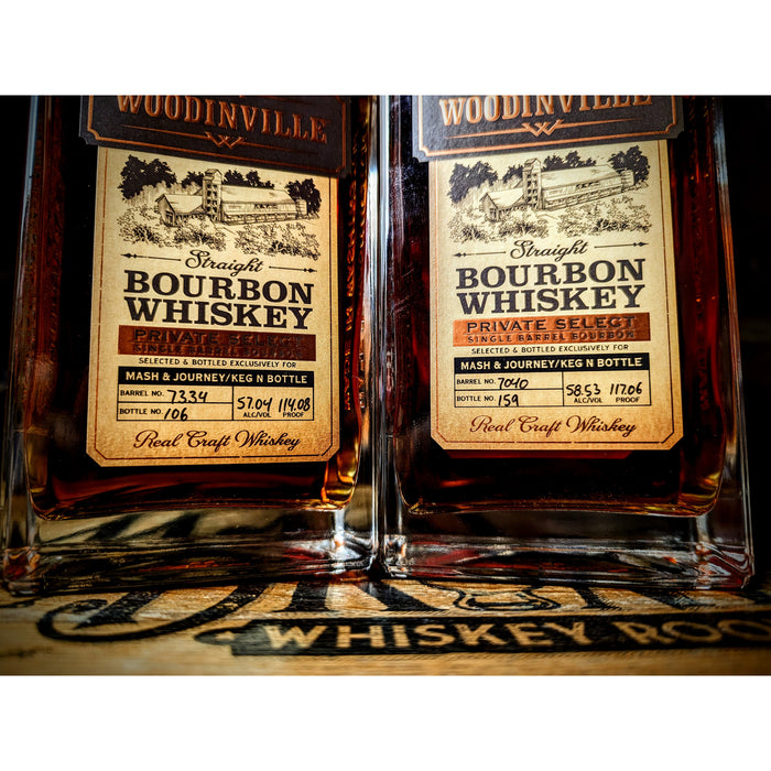 Woodinville Private Select Bourbon (MAVERICK II - Barrel# 7334) - Mash & Journey & Keg N Bottle Private Barrel Pick 750 ml