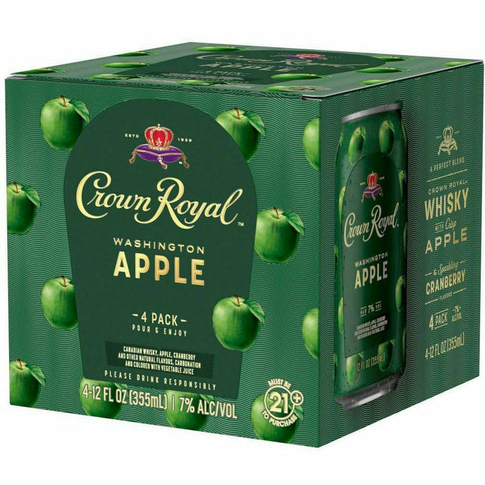 Crown Royal Apple Combo Pack - Apple Flavored Whiskey 750 ml & Washington Apple Whiskey Cocktail 4pk/Cans