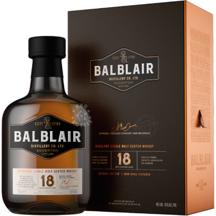 Balblair 18 Year Single Malt Scotch Whiskey (750 ml)