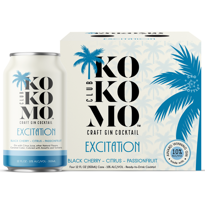 Club Kokomo Excitation Craft Gin Cocktail (4 Pack)