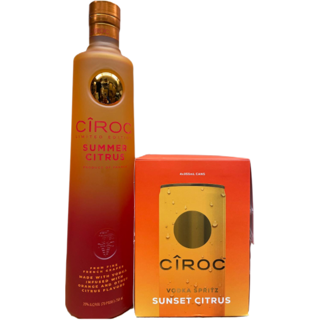 Ciroc Summer Citrus Vodka + 4 Pack Spritzer Combo