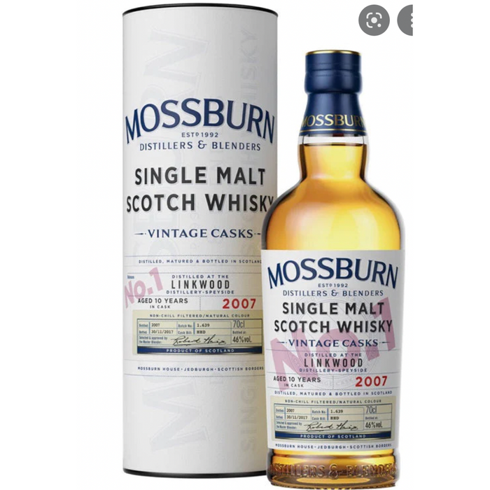 Mossburn Linkwood No.1 10 Year Single Malt Scotch Whiskey (750mL)