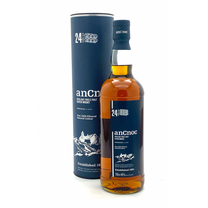 Ancnoc 24 Year Highland Single Malt Scotch Whiskey (750mL)