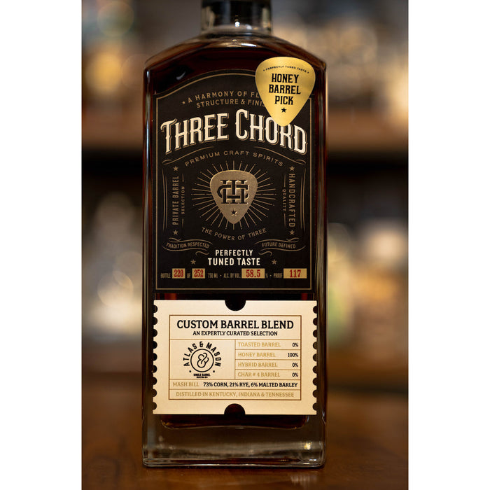 Three Chord Custom Barrel Blend Whiskey 2-PACK (TOASTED & HONEY) - Atlas & Mason WC & Keg N Bottle Private Barrel Pick 750 ml