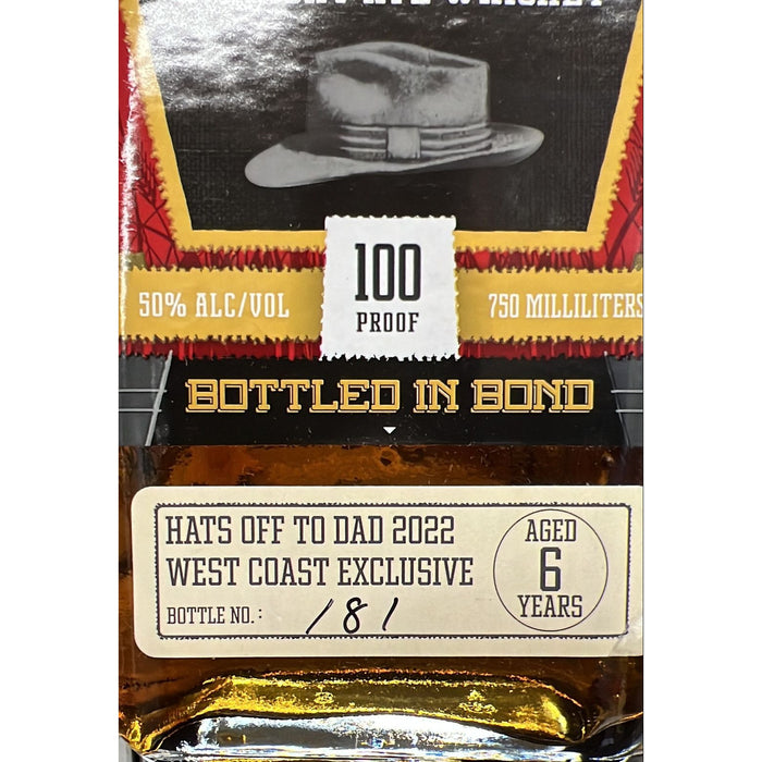 Hats Off To Dad 2022 West Coast Exclusive Dad's Hat Pennsylvania Rye Barrel Pick (750 ml)