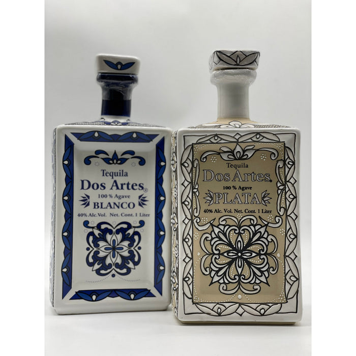 Dos Artes Tequila Plata and Blanco Combo Pack (2 x 1L)