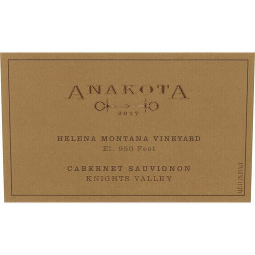 Anakota Cabernet Sauvignon 2017 750 ml | Keg N Bottle