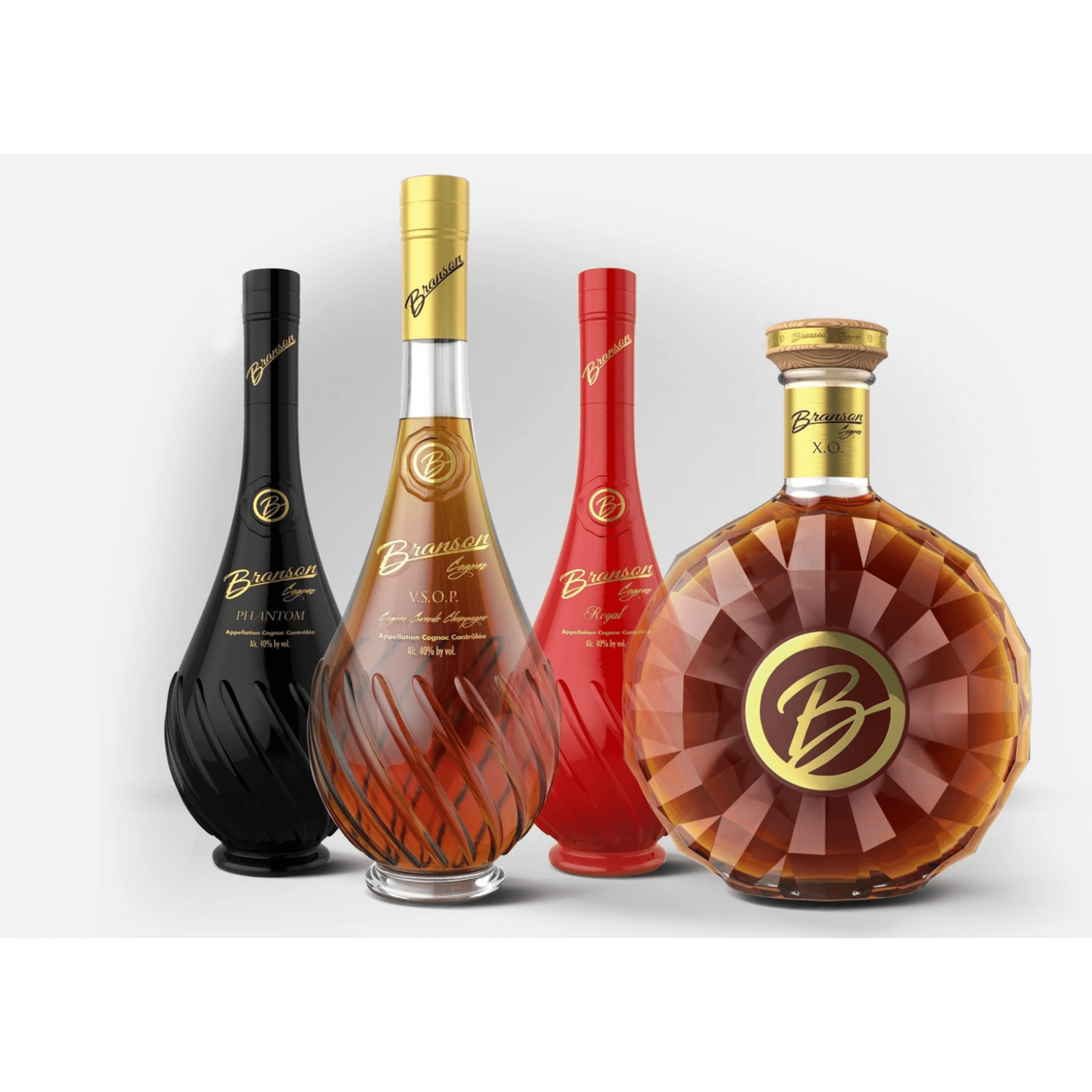 Branson Cognac Combo Pack "50 Cent" (4 x 750 ml) | Keg N Bottle