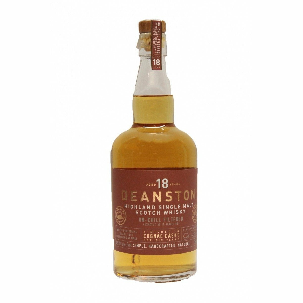 Deanston 18 year Finished in Cognac Casks Highland Single Malt Scotch Whiskey (750 ML) | Keg N Bottle