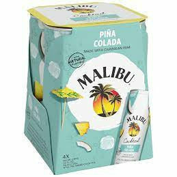 Malibu Piña Colada Cocktail RTD (4 Pack 12 oz)