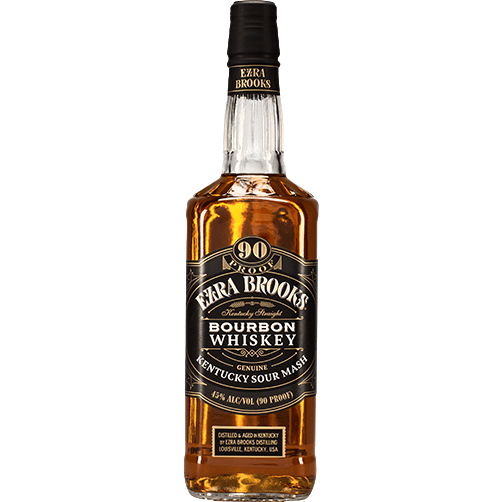 Ezra Brooks Kentucky Sour Mash Bourbon Whiskey 90 Proof (50 ml, 750 ml) | Keg N Bottle