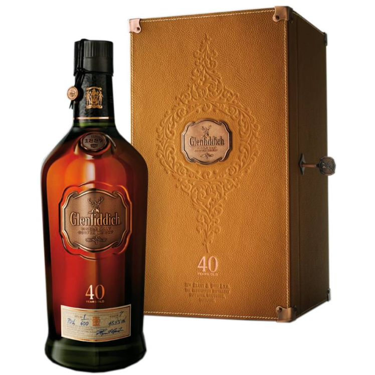 — N Bottle Single Rare Whisky Glenfiddich 40 Keg 750 Old mL Year Malt