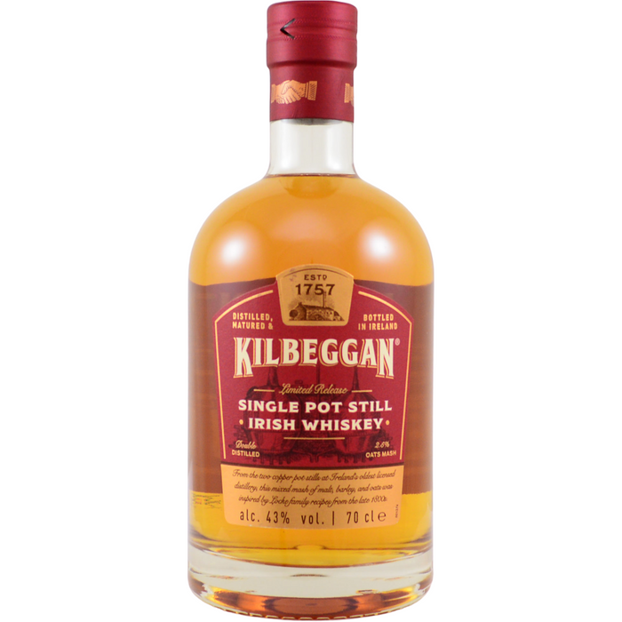 Kilbeggan Single Pot Still Irish Whiskey 750ML