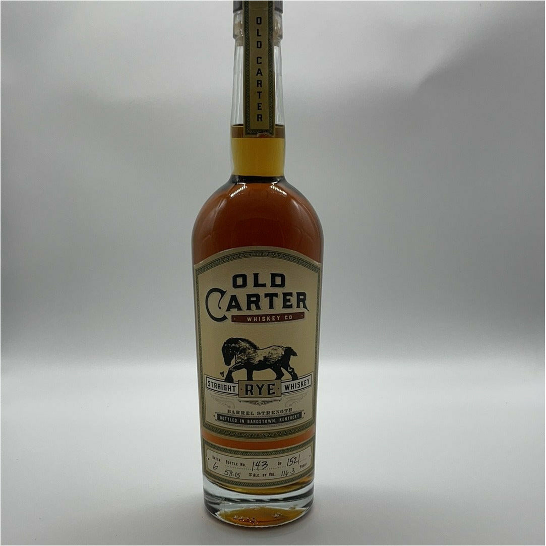 Old Carter Straight Rye Whiskey Batch 6, 116.3 Proof (750mL)