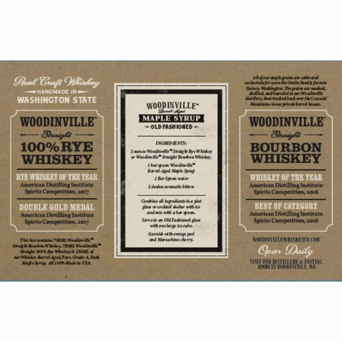 Woodinville Bourbon, Rye, and Maple Syrup Gift Set