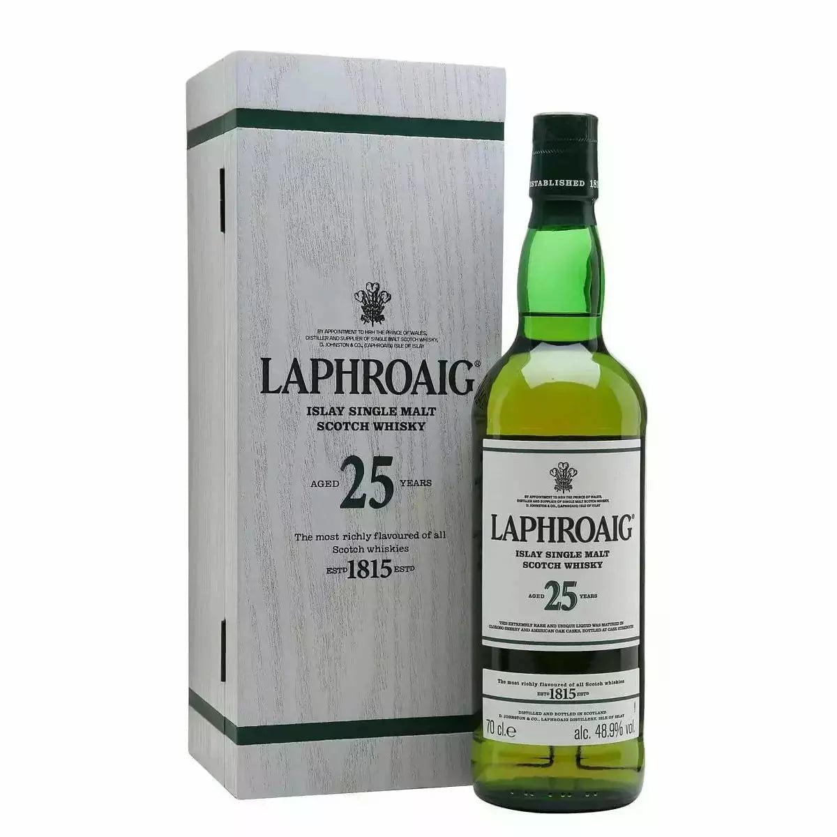Laphroaig 25 Year Islay Single Malt Scotch Whisky (750mL) | Keg N Bottle