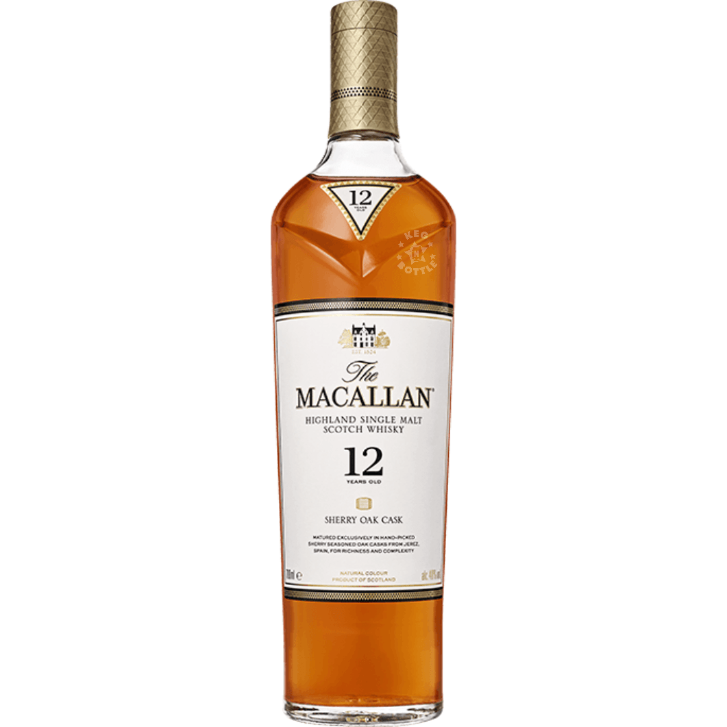 Macallan 12 Year Sherry Oak Single Malt Scotch Whiskey (750 ml) | Keg N Bottle
