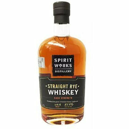 Spirit Works Single Barrel Cask Strength Straight Rye Whiskey 750 ML