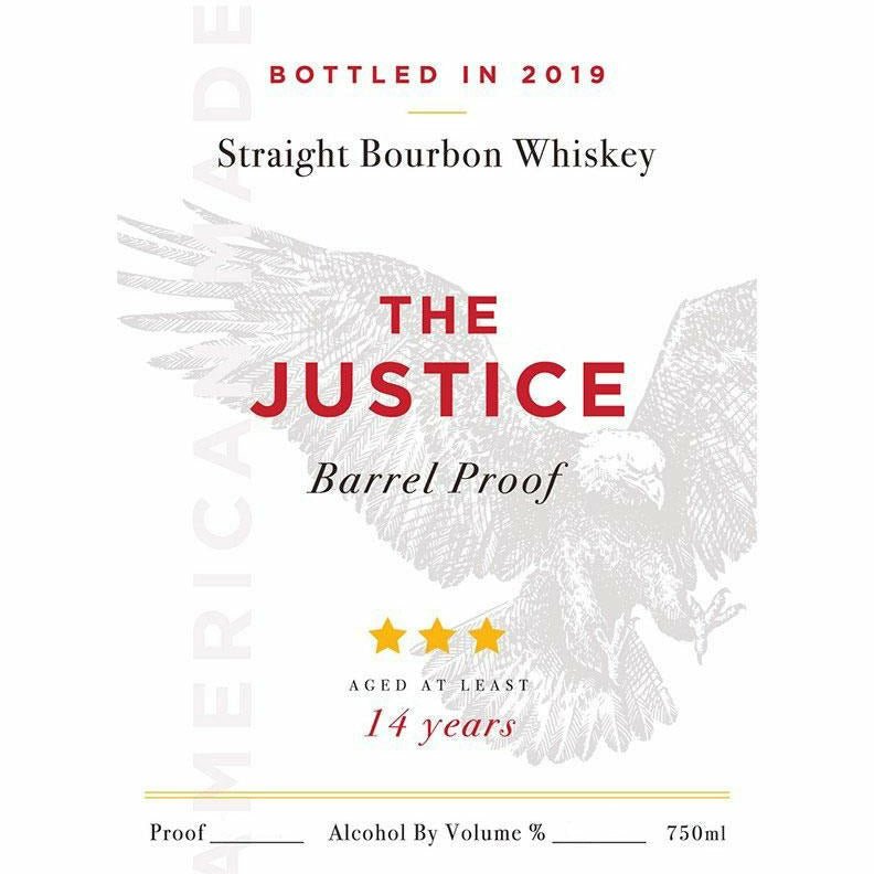 The Justice 14 Year Barrel Proof Straight Bourbon Whiskey 750 mL | Keg N Bottle