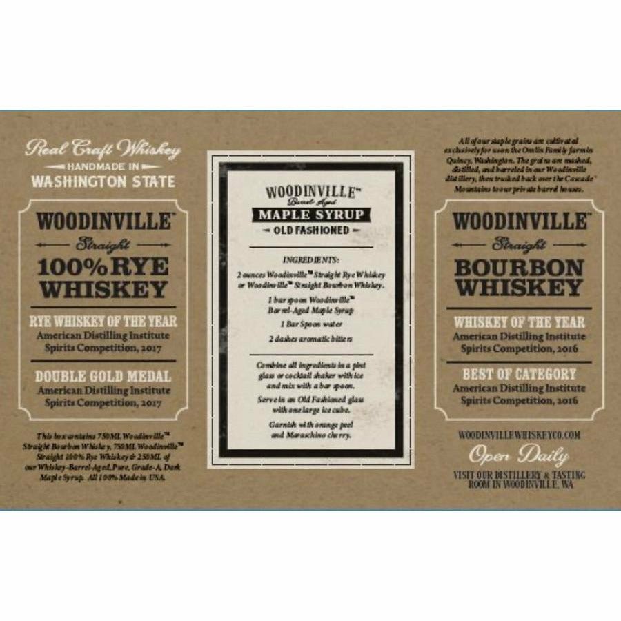 Woodinville Bourbon, Rye, and Maple Syrup Gift Set | Keg N Bottle