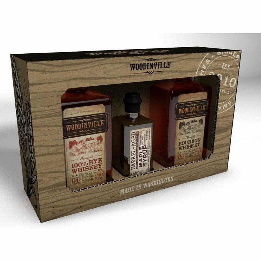 Woodinville Bourbon, Rye, and Maple Syrup Gift Set | Keg N Bottle